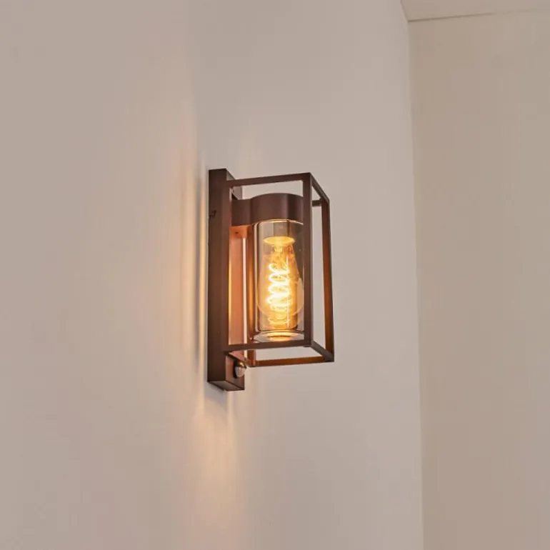 Boucinho Lampe murale d´extérieur Rouille, 1 lumière, Détecteur de mouvement