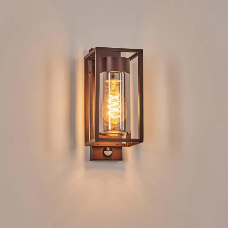 Boucinho Lampe murale d´extérieur Rouille, 1 lumière, Détecteur de mouvement