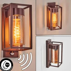 Boucinho Lampe murale d´extérieur Rouille, 1 lumière, Détecteur de mouvement