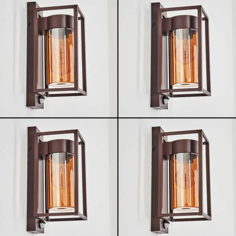 Boucinho Lampe murale d´extérieur Rouille, 1 lumière, Détecteur de mouvement