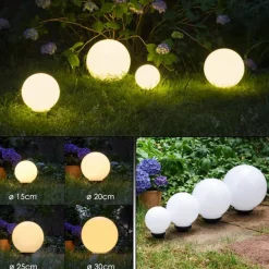 boule lumineuse Campinas LED Noir, Blanc, 1 lumière