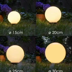 boule lumineuse Campinas LED Noir, Blanc, 1 lumière