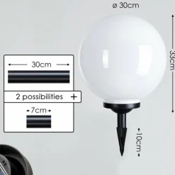 boule lumineuse Campinas LED Noir, Blanc, 1 lumière