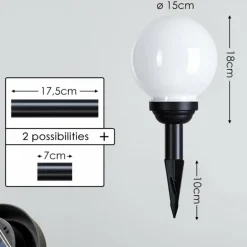 boule lumineuse Campinas LED Noir, Blanc, 1 lumière