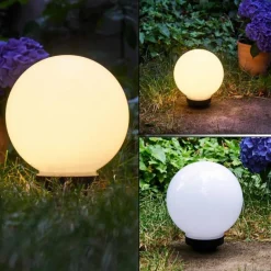 boule lumineuse Campinas LED Noir, Blanc, 1 lumière