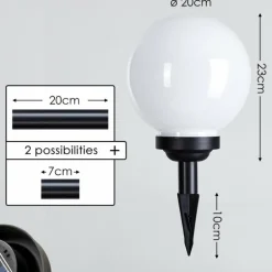 boule lumineuse Campinas LED Noir, Blanc, 1 lumière