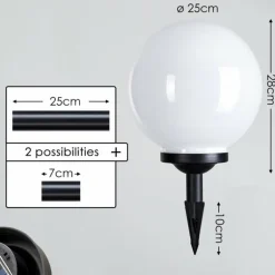 boule lumineuse Campinas LED Noir, Blanc, 1 lumière