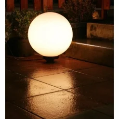 Boule lumineuse de jardin 40 cm Blanc, 1 lumière