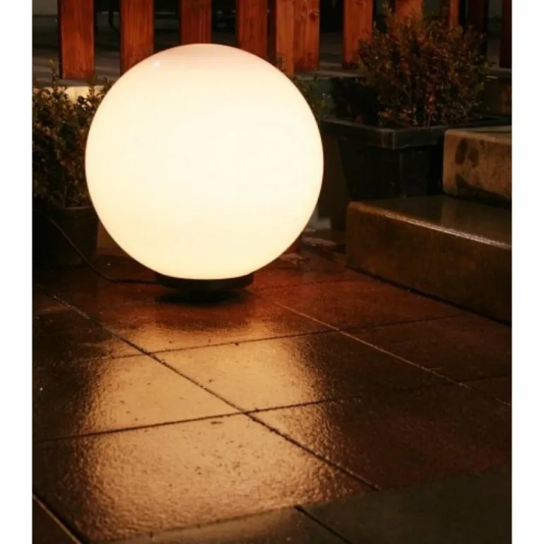 Boule lumineuse de jardin 40 cm Blanc, 1 lumière
