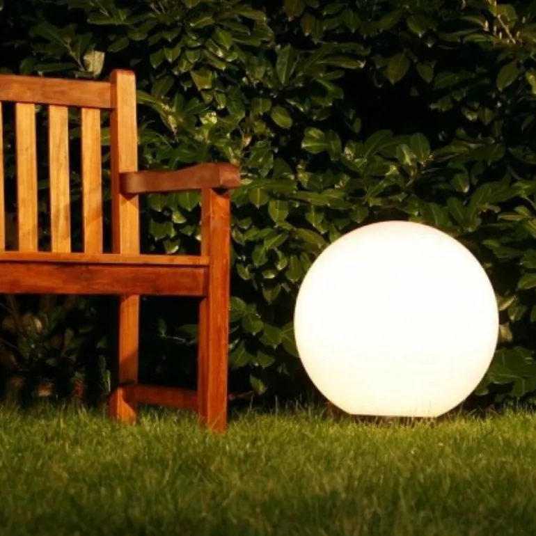Boule lumineuse de jardin 40 cm Blanc, 1 lumière