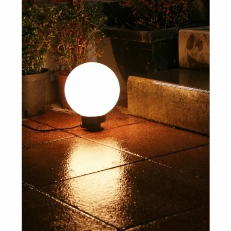 Boule lumineuse de jardin 20 cm Blanc, 1 lumière