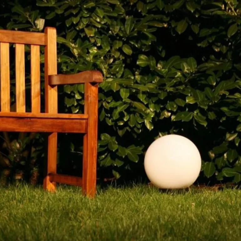Boule lumineuse de jardin 20 cm Blanc, 1 lumière