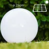 boule lumineuse Solar LED Acier inoxydable, 2 lumières