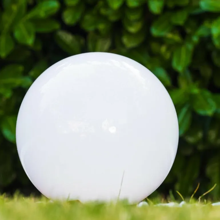 boule lumineuse Solar LED Acier inoxydable, 2 lumières