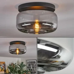 Boza Plafonnier, Boule lumineuse Fumé, 1 lumière