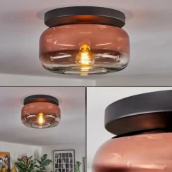 Boza Plafonnier, Boule lumineuse Clair, Cuivré, 1 lumière