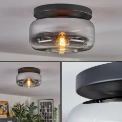 Boza Plafonnier, Boule lumineuse Chrome, Clair, 1 lumière