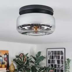 Boza Plafonnier, Boule lumineuse Chrome, Clair, 1 lumière