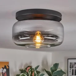 Boza Plafonnier, Boule lumineuse Chrome, Clair, 1 lumière