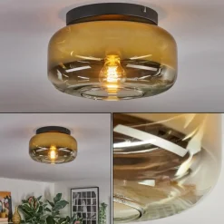Boza Plafonnier, Boule lumineuse Or, Clair, 1 lumière
