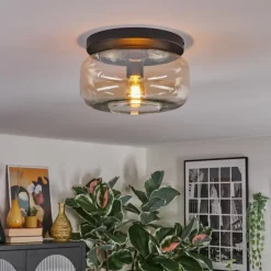 Boza Plafonnier, Boule lumineuse Ambre, Clair, 1 lumière