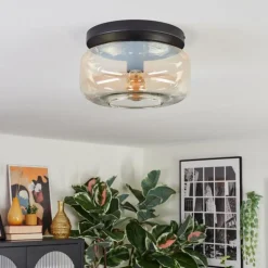 Boza Plafonnier, Boule lumineuse Ambre, Clair, 1 lumière
