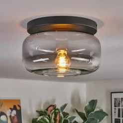 Boza Plafonnier, Boule lumineuse Clair, Fumé, 1 lumière