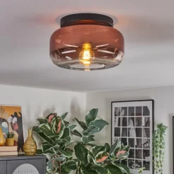 Boza Plafonnier, Boule lumineuse Clair, Cuivré, 1 lumière