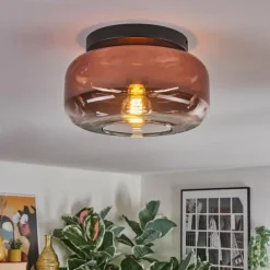 Boza Plafonnier, Boule lumineuse Clair, Cuivré, 1 lumière