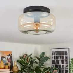 Boza Plafonnier, Boule lumineuse Ambre, Clair, 1 lumière