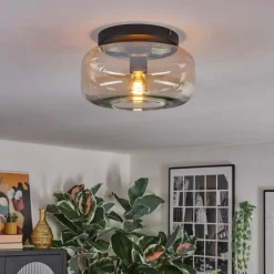 Boza Plafonnier, Boule lumineuse Ambre, Clair, 1 lumière