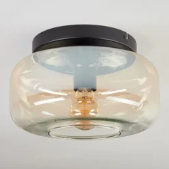 Boza Plafonnier, Boule lumineuse Ambre, Clair, 1 lumière