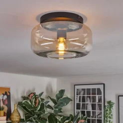Boza Plafonnier, Boule lumineuse Ambre, Clair, 1 lumière
