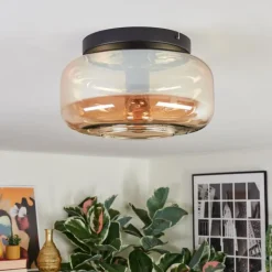 Boza Plafonnier, Boule lumineuse Ambre, 1 lumière