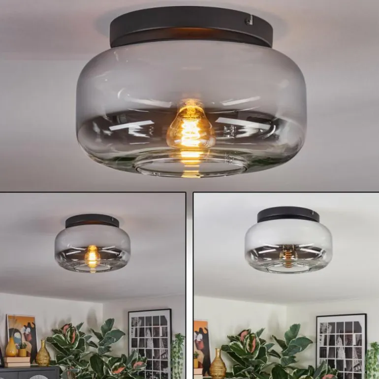 Boza Plafonnier, Boule lumineuse Chrome, Clair, Fumé, 1 lumière