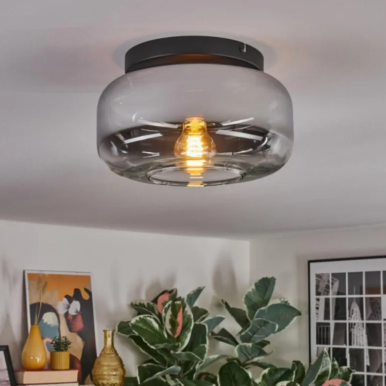 Boza Plafonnier, Boule lumineuse Chrome, Clair, Fumé, 1 lumière