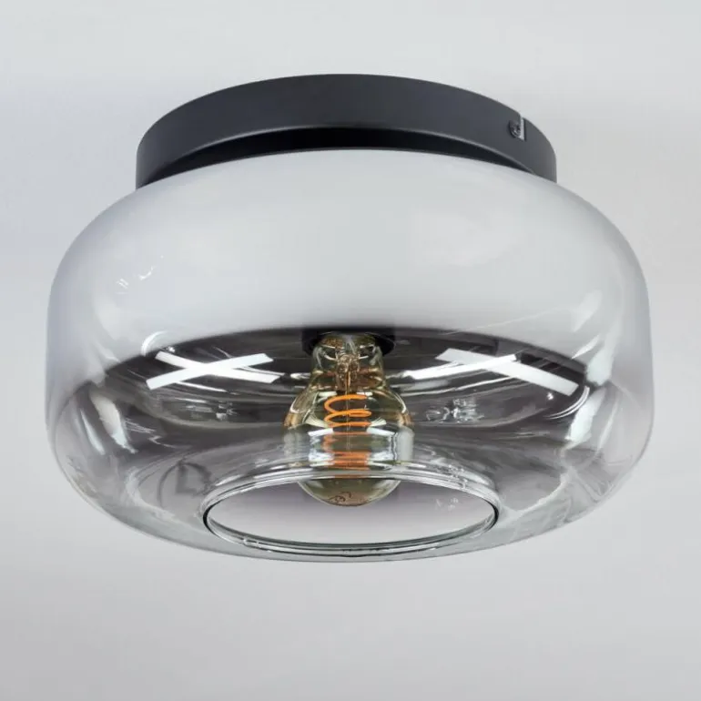 Boza Plafonnier, Boule lumineuse Chrome, Clair, Fumé, 1 lumière