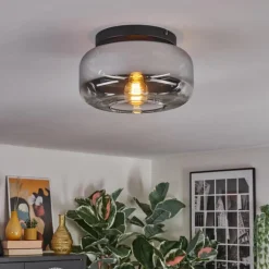 Boza Plafonnier, Boule lumineuse Chrome, Clair, Fumé, 1 lumière