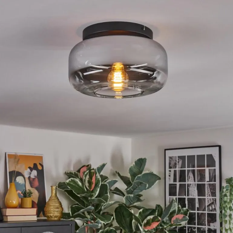 Boza Plafonnier, Boule lumineuse Chrome, Clair, Fumé, 1 lumière