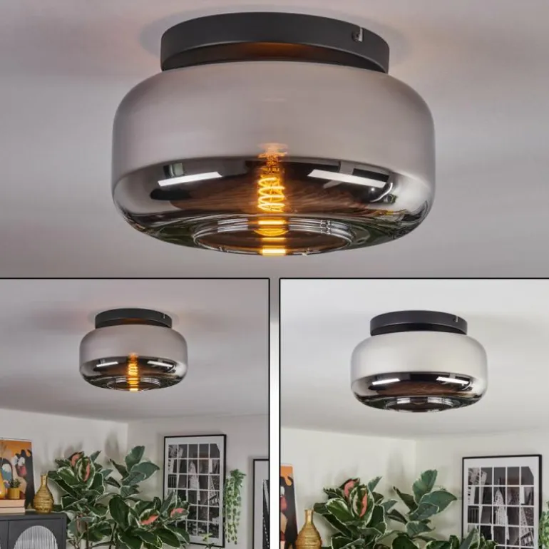 Boza Plafonnier, Boule lumineuse Chrome, Fumé, 1 lumière