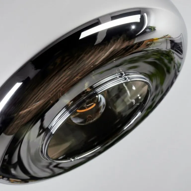 Boza Plafonnier, Boule lumineuse Chrome, Fumé, 1 lumière