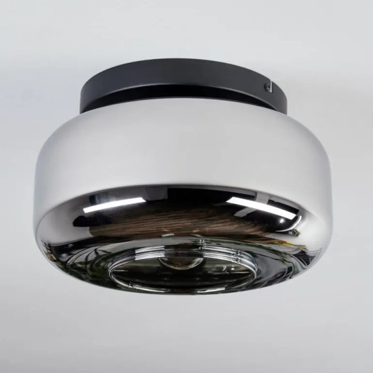Boza Plafonnier, Boule lumineuse Chrome, Fumé, 1 lumière