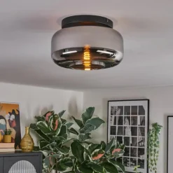 Boza Plafonnier, Boule lumineuse Chrome, Fumé, 1 lumière