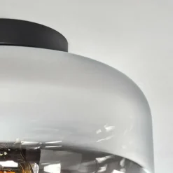 Boza Plafonnier Chrome, Clair, Fumé, 1 lumière