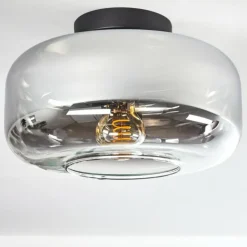 Boza Plafonnier Chrome, Clair, Fumé, 1 lumière