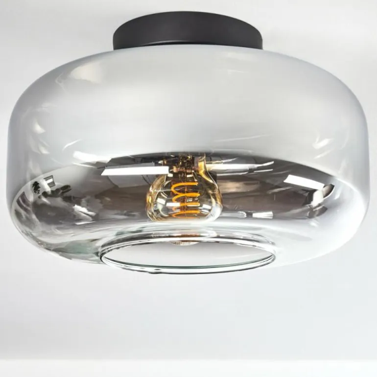Boza Plafonnier Chrome, Clair, Fumé, 1 lumière