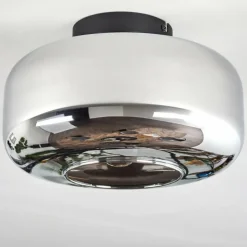 Boza Plafonnier Chrome, Fumé, 1 lumière