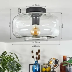 Boza Plafonnier Clair, 1 lumière