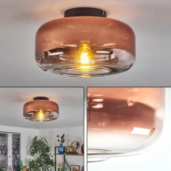 Boza Plafonnier Clair, Cuivré, 1 lumière
