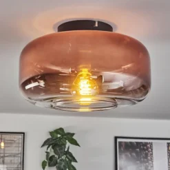Boza Plafonnier Clair, Cuivré, 1 lumière